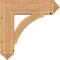 Ekena Millwork Thorton Arts and Crafts Smooth Bracket w/ Offset Brace, Western Red Cedar, 7 1/2"W x 24"D x 24"H BKT0806X24X24THR03SWR - alternate 2